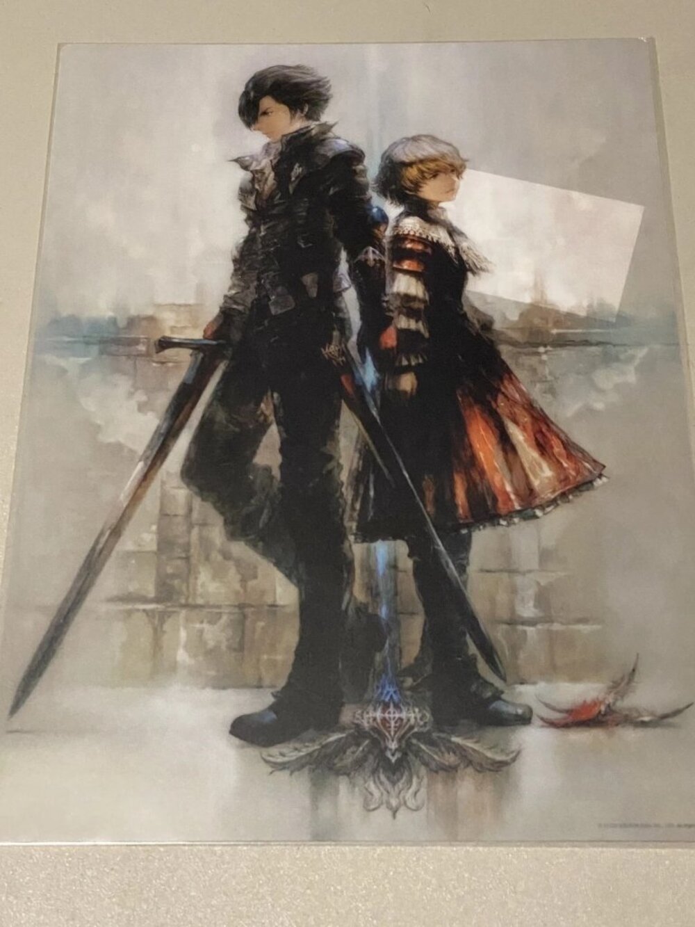 Square Enix Final Fantasy XVI 16 Clive & Joshua Game Anime Clear Poster Prize G